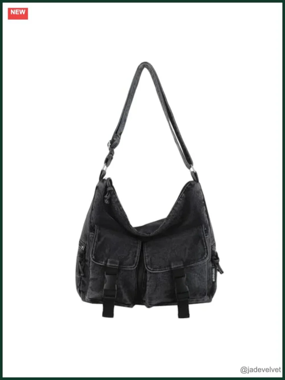 Denim Bag with Adjustable Strap Lightweight Casual Tote Hobo Shoulder Purse